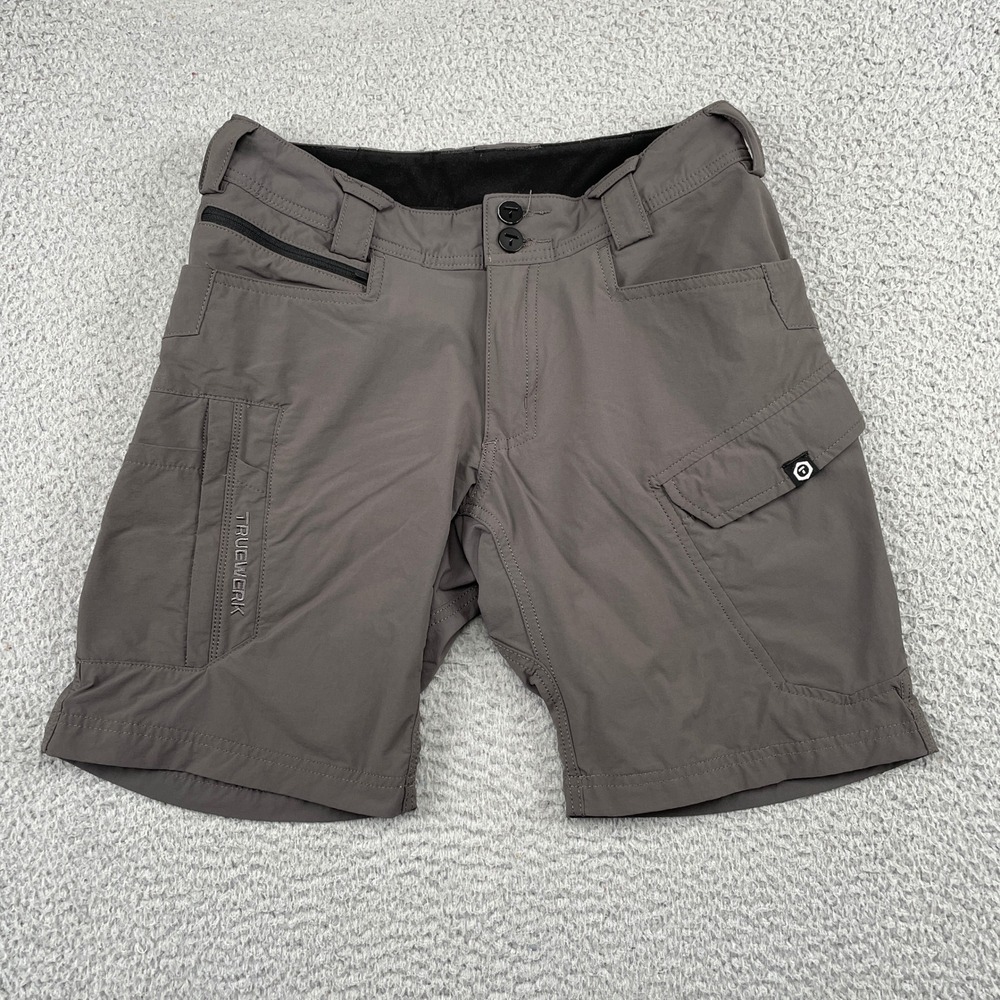 Truewerk Shorts Mens 28 Gray T1 Werk Shorts Technical Workwear Cargo Stretch